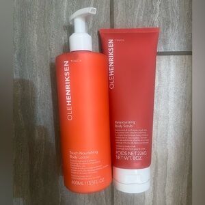 Ole Henriksen Nourishing Lotion and Scrub Duo BRAND NEW SEALED